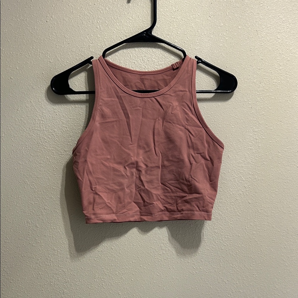 BuffBunny Mauve Sleeveless Crop Top